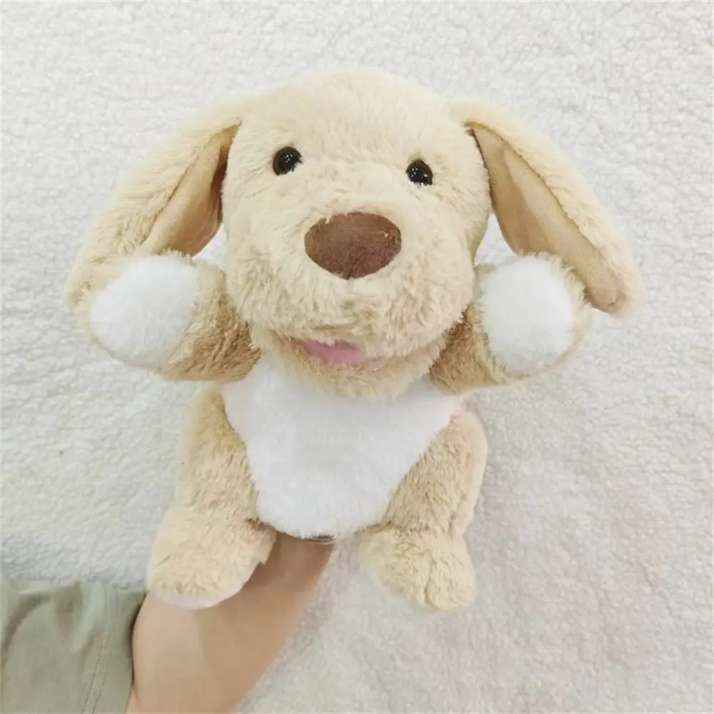 Boneco de Animal Articulado com Boca Aberta, Fantoche de Pelúcia para a Mão MDUG (cachorro)