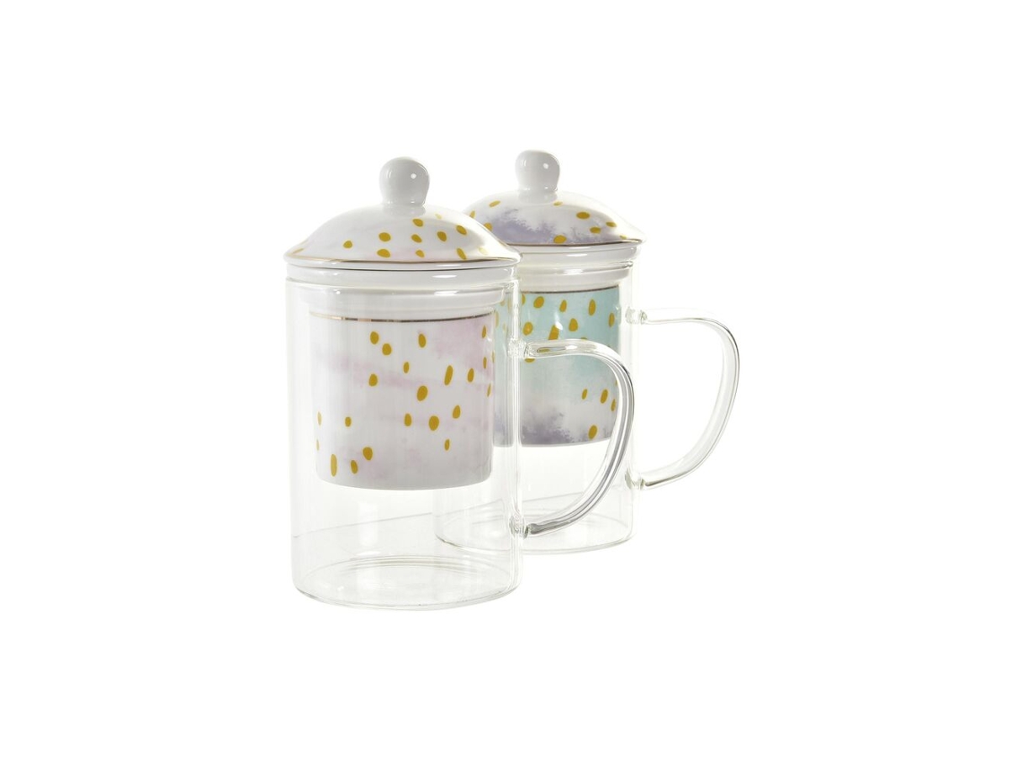 Caneca DKD HOME DECOR (Cristal - Multicor)