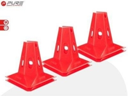 Conjunto de 6 Cones PURE2IMPROVE Triangulares Vermelho (Único)