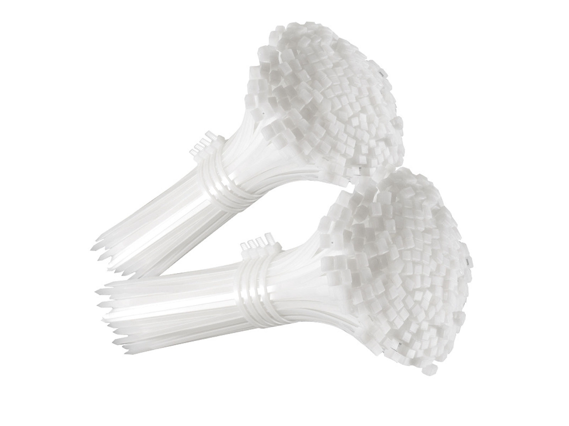 Gocableties Ataduras Para Cabos Brancas Pequenas, 150mm X 3,6mm, Pacote Com 100, Ataduras De Nylon Premium Transparentes/naturais, 6 Polegadas, Amar