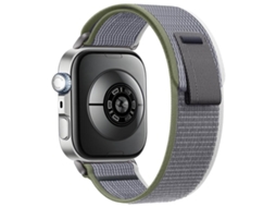Bracelete Para Huawei Watch Fit 4 Pro / Fit 4 / Fit 3 - Nylon - Fecho De Velcro - Wild Path Loop Verde-acinzentado