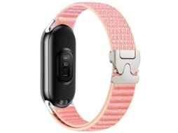 Bracelete para Xiaomi Smart Band 10/9/8 Nylon Estampa de Montanha Fivela de Paraquedas Rosa Milkshake XIAOMOYU