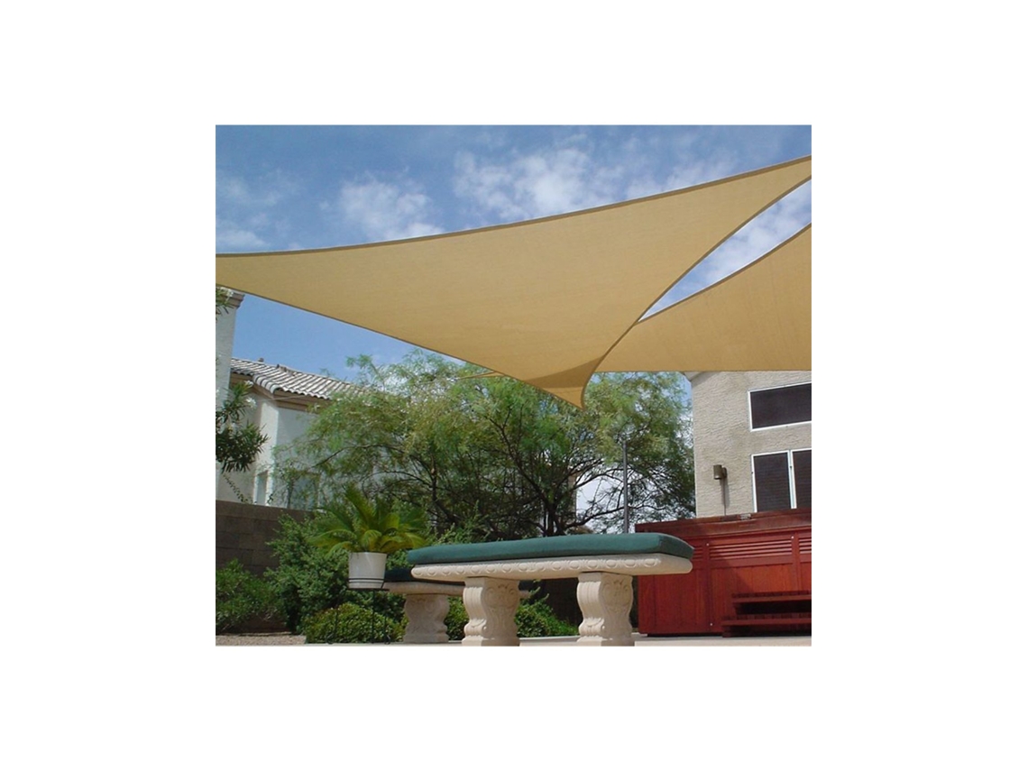 Toldo Vela Triangular Verde 150 gr/m2 3,6 x 3,6 x 3,6 metros