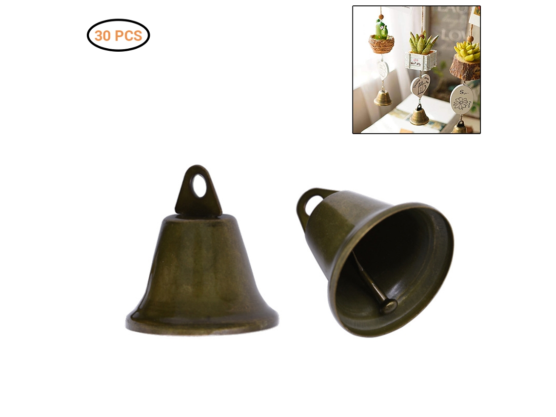 Laxiscreed Sinos De Bronze Vintage Para Artesanato, Pack De 30 Peças De 38mm