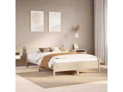 Vidaxl Cama Sem Colchão 140x200 Cm Madeira De Pinho Maciça