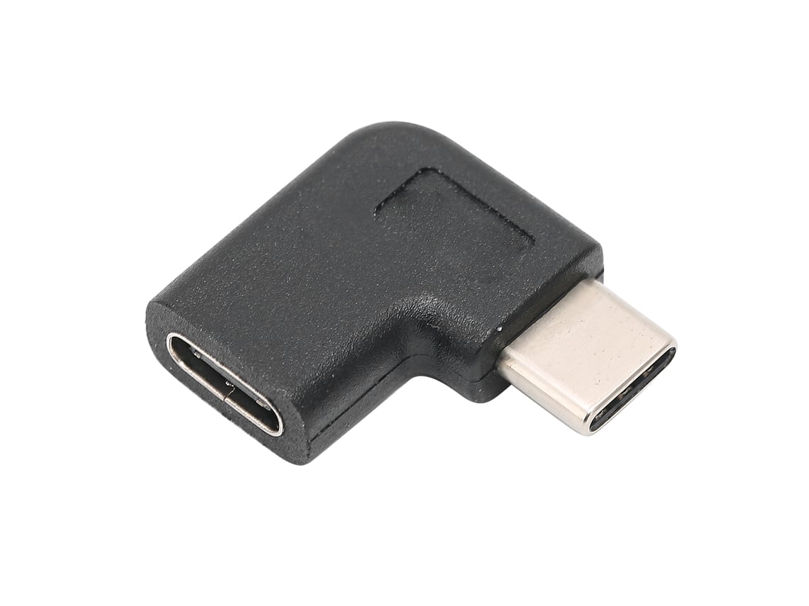 Adaptador Type C Macho para Fêmea com Ângulo de 90 Graus