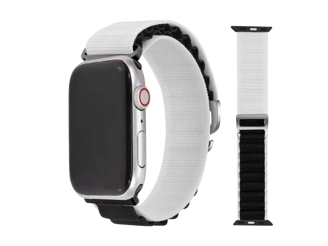 Bracelete Alpine G-Hook Ajustável Apple Watch Series 3 42Mm Branco e Preto