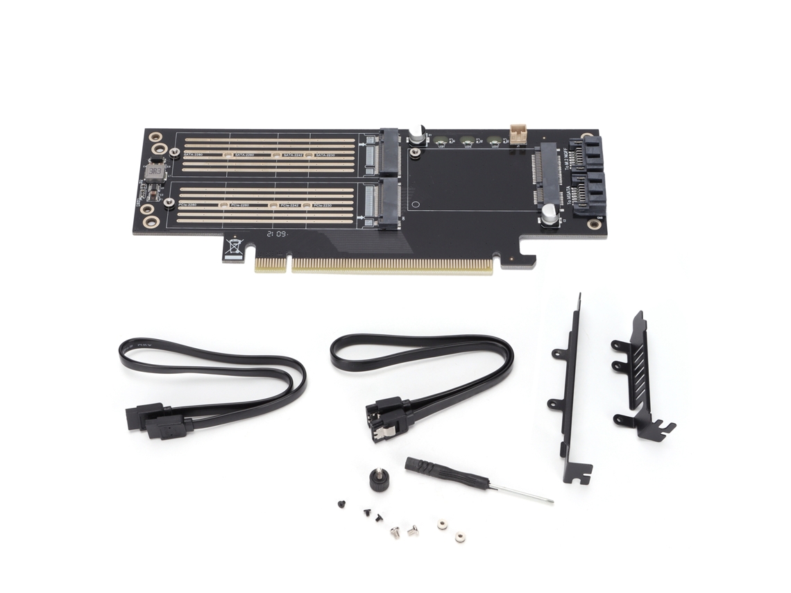 Placa Adaptadora Jeyi M.2 Nvme Para Pcie X4/x8/x16 Com Dissipador De Calor De Expansão Msata