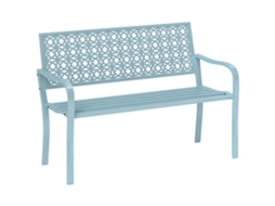 Banco Jardim 2 Lugares Intempéries 240kg Azul 127x63x85cm VELTRIX