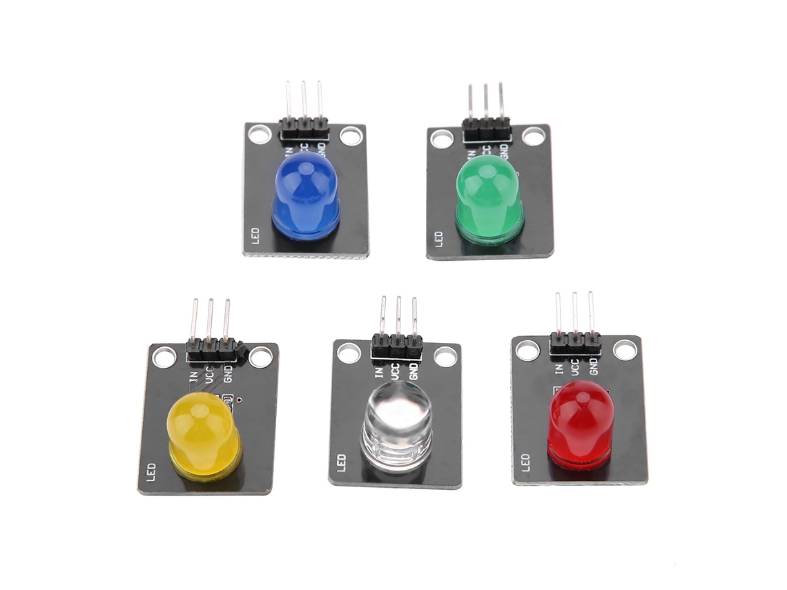 Módulo de Indicador Digital Led de 5 Cores 10mm 3.3 5v Diodo F10