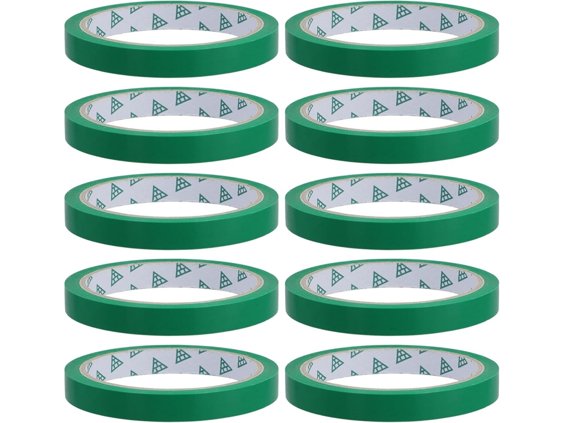 Fita Adesiva Verde Para Embalagem De Vegetais, 12 45 10 Mm X 10 Mm, Rolos Em Tiras.