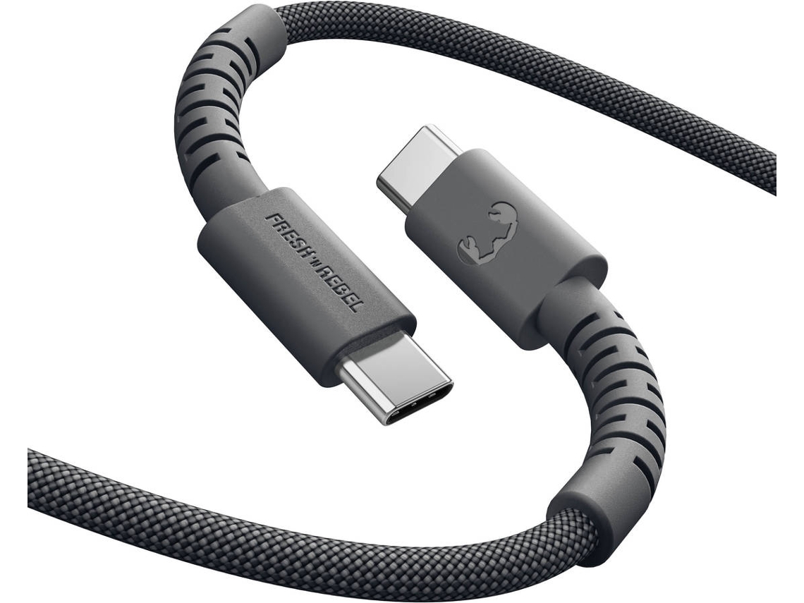 Cabo FRESH 'N REBEL USB C USB C 70cm 60W (Preto)