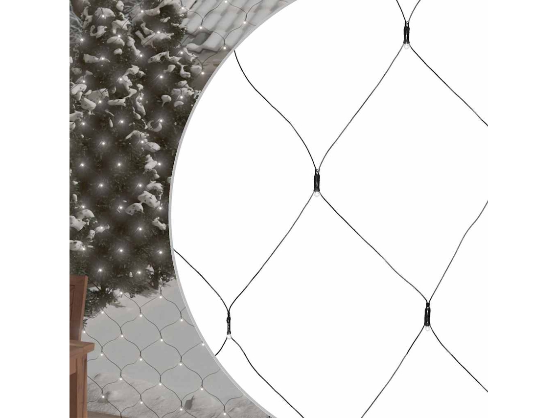 Vidaxl Rede Luzes De Natal 3x2 M 204 Luzes Led Int/ext Branco Frio