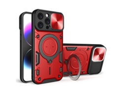 Capa Para Iphone 16 Pro Max - Textura De Cd - Suporte Magnético Deslizante - Proteção Para Câmera