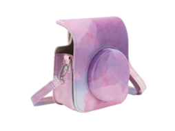 Bolsa Protetora Para Mini Câmera Instantânea, Estojo De Pu Com Alça De Ombro Ajustável, Compatível Com A Câmera Fujifilm Instax Mini 12, Rosa-choque.