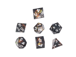 Mali conjunto de 7 Dados Poliédricos de Resina com Caixa para Jogos de Mesa e Rpg