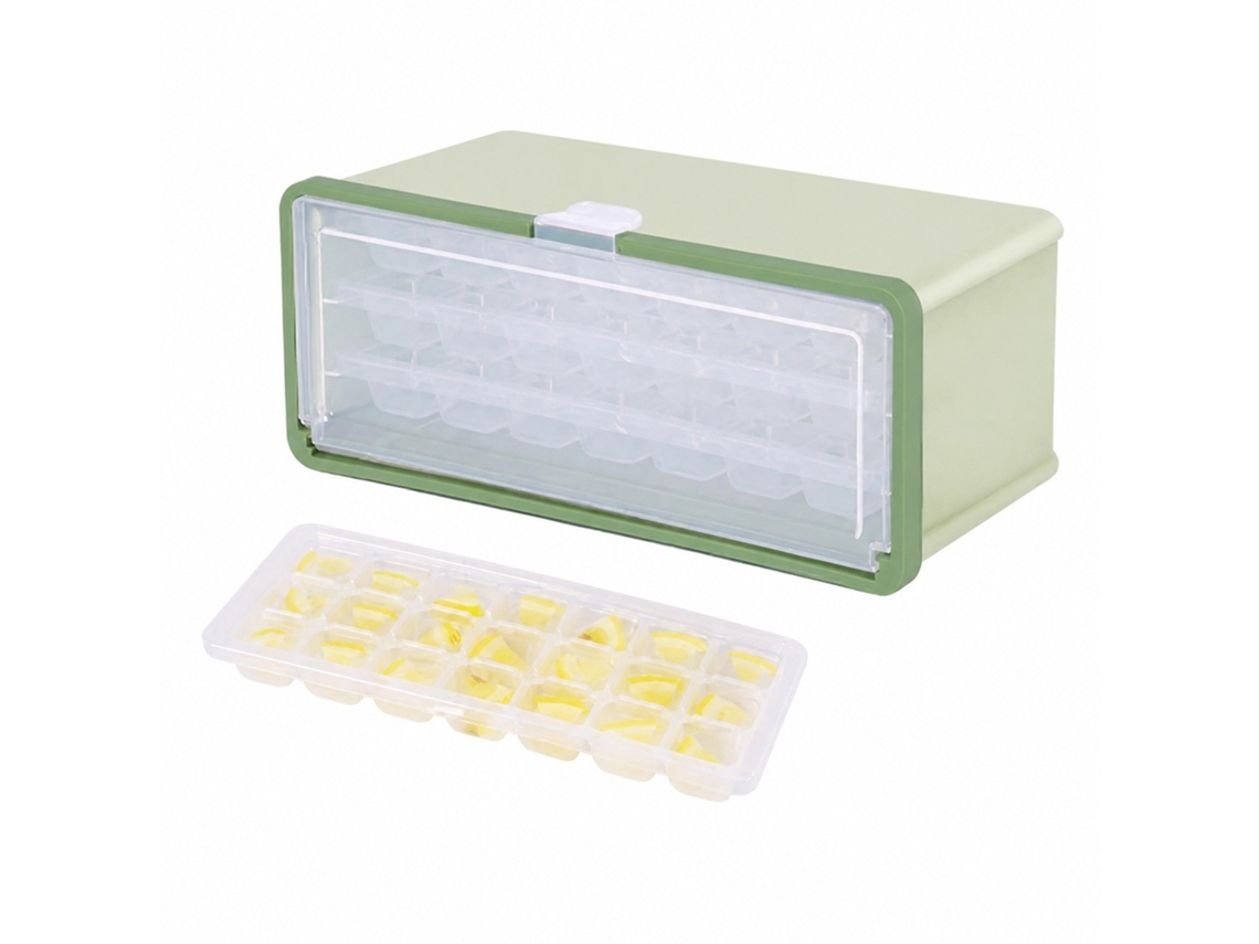 Bandeja Extraível Para Cubos De Gelo, Verde, Liberação Fácil, Silicone, Sem Bpa, Utensílio Cozinha