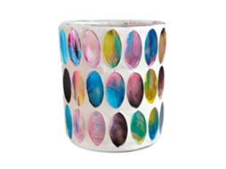Vela de Vidro com Mosaico Circular, 8,5x7,5cm LAXISCREED