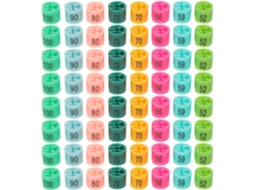 160 Anéis Plástico Coloridos Cabides Roupas Infantis Redondos Tamanhos 52 100 Peças Organização Armários GOKOCO