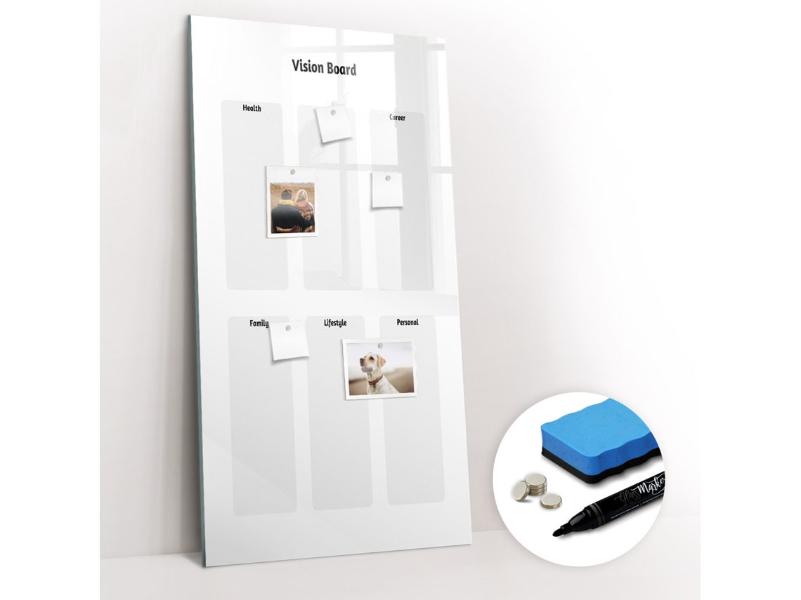 Quadro De Vidro Magnético Mapa De Sonhos Para O Corredor Espelharte (60x120 Cm)