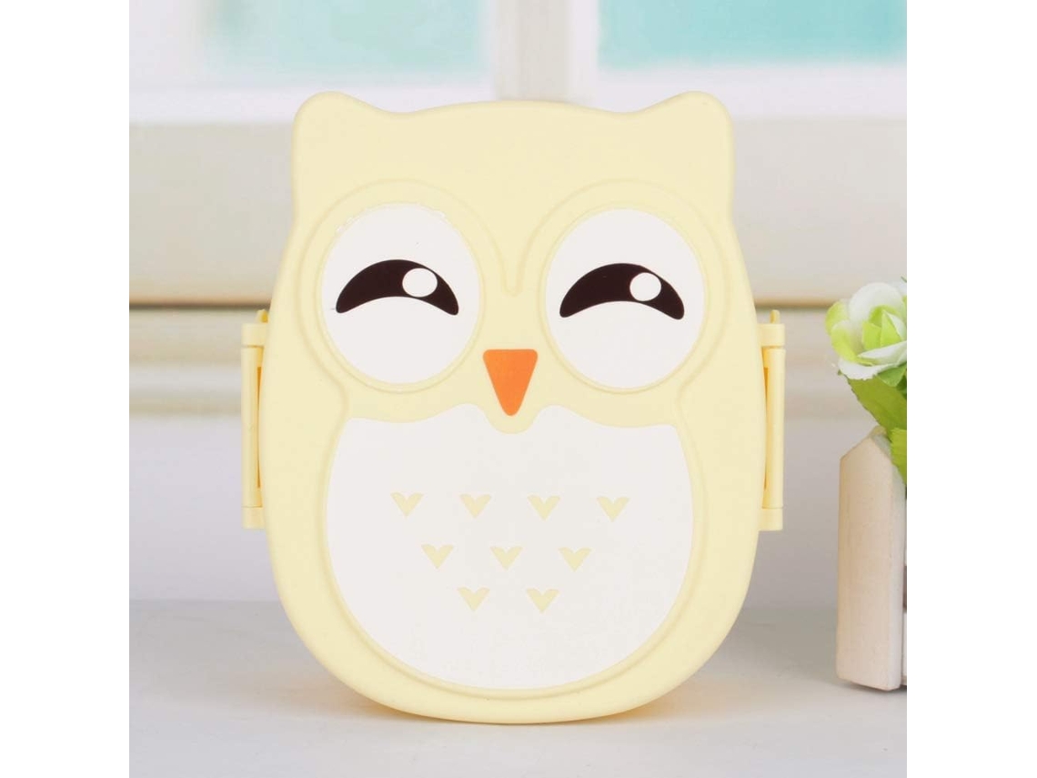 Lancheira Infantil Em Formato De Coruja Desenho Animado, Grande Capacidade, Hermética, Ideal Para Piqueniques Escolares
