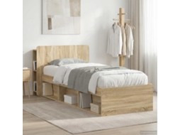 Vidaxl Estrutura De Cama Com Armazenamento Carvalho Sonoma 75 X 190 Cm