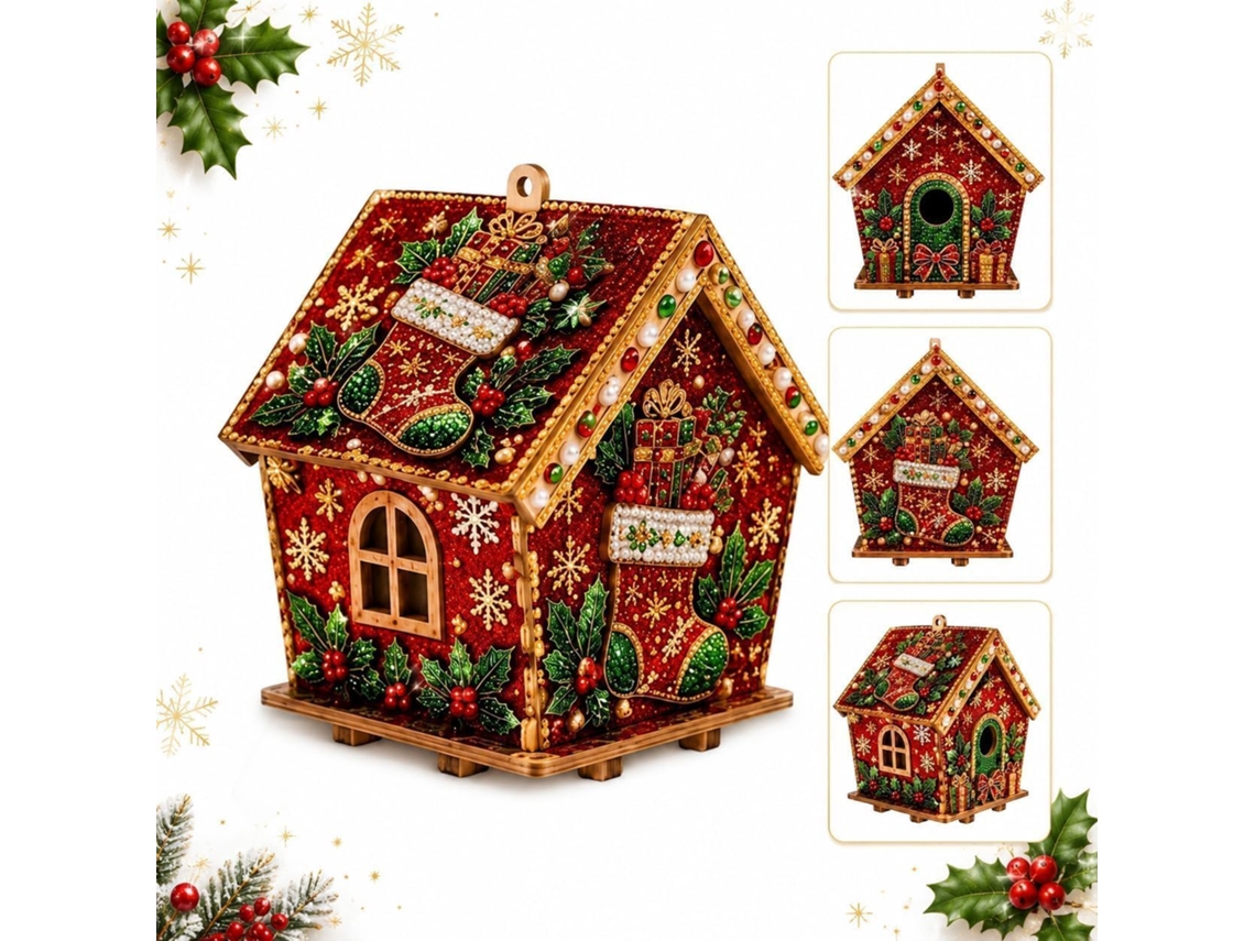 Kit De Pintura Com Diamantes Natal, 3d, Com Pérolas, Em Variante 1102