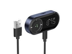 Receptor Bluetooth para carro ZRUXE 5.2 com chamadas mãos livres e display led (compatível com aux e fm) | ZRUXE