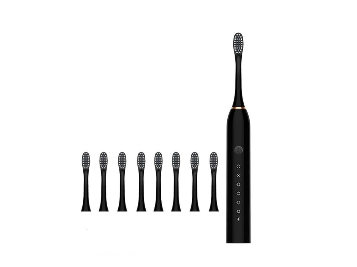 Escova De Dentes Elétrica Ultrassônica Com 8 Cabeças*