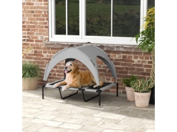 Cama para Cão e Gato Sobre Pés, Grande Conforto, Vela Anti uv, Oxford, Bolsa de Transporte Incluída 106 X 76 X 94 Cm Cinza
