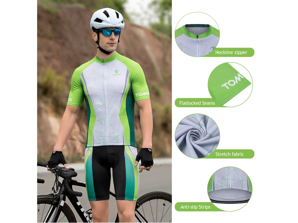 Conjunto de Ciclismo Mali Tomshoo com Camisa e Calça Bib