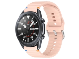 Pulseira De Silicone De 22 Mm Com Textura Ondulada E Costura Para Samsung Galaxy Watch 3 De 45 Mm.