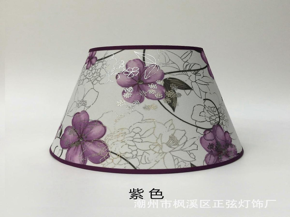 Lurelia Abajur De Tído Vintage Chinês, Para Candeeiro De Chão, Soquete E27, Roxo, 28x28x19,3 Cm