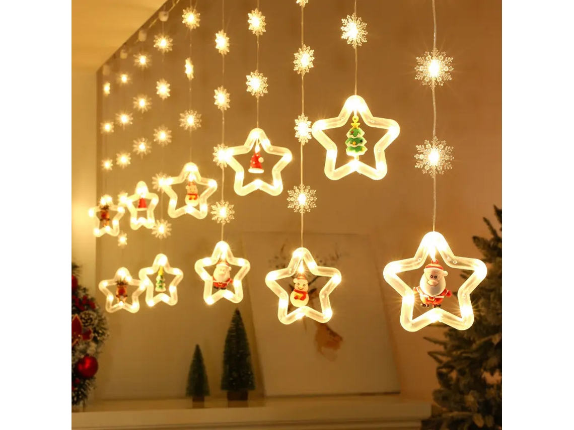 Luzes Led Transfronteiriças: Pentagrama, Boneco De Neve, Con
