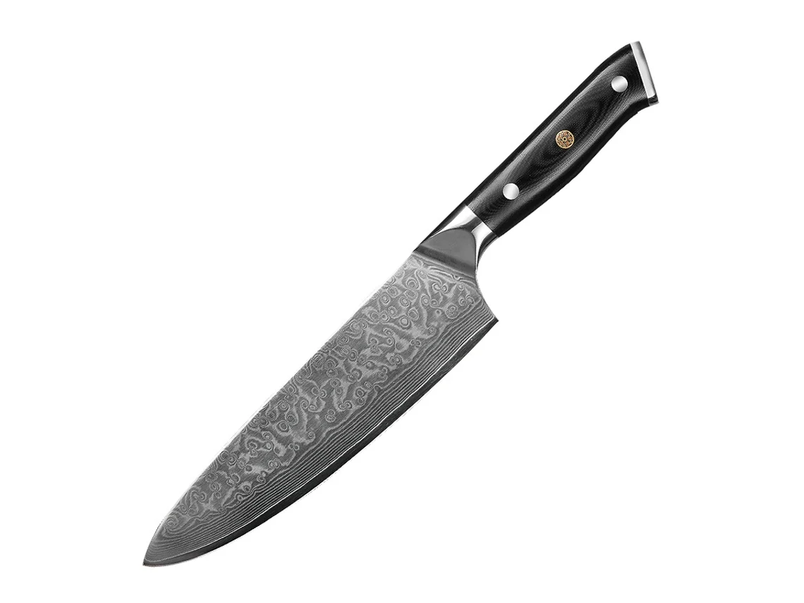 Faca De Chef Szsmart Vg10 Em Aço Damasco 33 Cm Profissional Japonês 67 Camadas Cabo De Fibra De Vidro