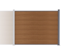 Kit Extensão Cerca Stockhorn 2m X 150cm Teca Com Placa