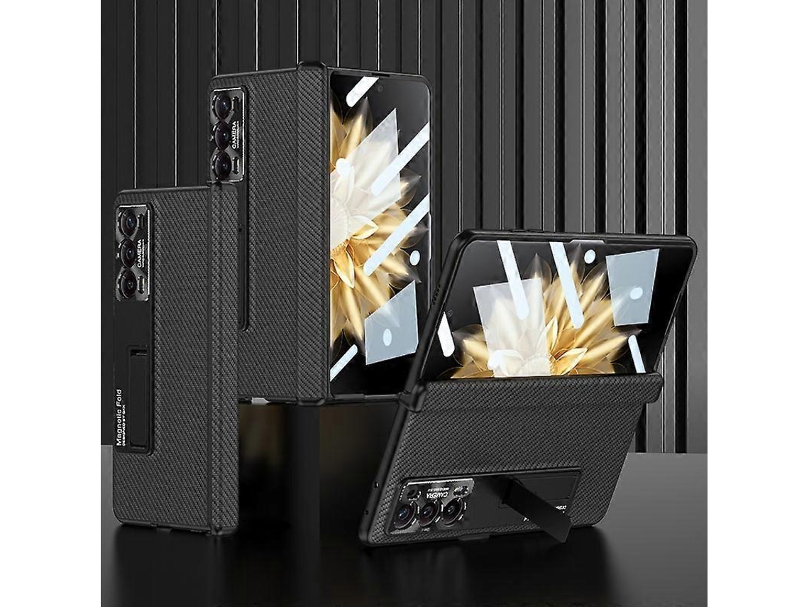 Capa De Couro Com Dobradiça Magnética Integrada Gkk E Suporte Para Honor Magic V2
