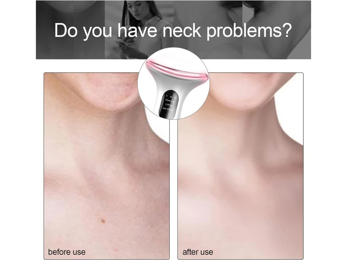 Dispositivo De Beleza Facial Para Pescoço 3 Em 1 Massajador Facial Para Cuidados Com A Pele Massajador Facial Portátil Para Cuidados Com A Bestvite