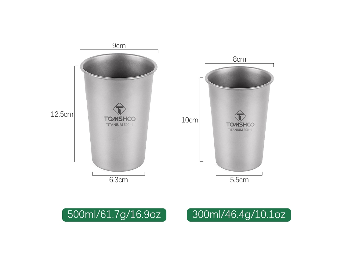 Copo de Titânio para Camping Outdoor Tomshoo