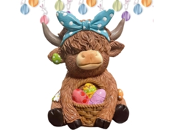 Estatueta De Vaca Em Resina Para Decoração De Páscoa |