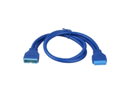 Cabo De Extensão Macho Para Fêmea 0.5m Usb 3.0 20 Pinos Para Gabinete De Placa Mãe
