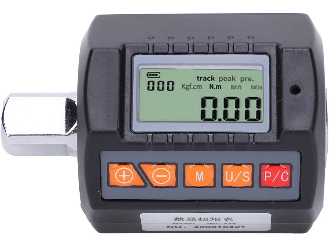 Medidor de torque com display digital, adaptador de chave 13,5 A Nm,