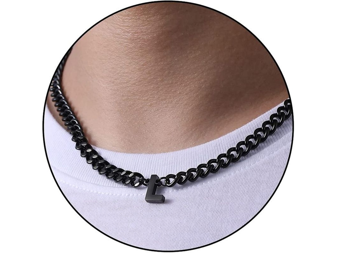 2026 cadena de Eslabón Cubano Con Letra Inicial A z para Hombres Mujeres Niños Acero Inoxidable 6.5mm 18+2 Pulgadas Regalo de Joyería