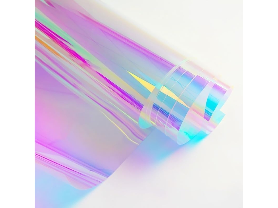 Película Holográfica Iridescente Para Janelas, Película Dicróica Decorativa 40 Cm 20 M