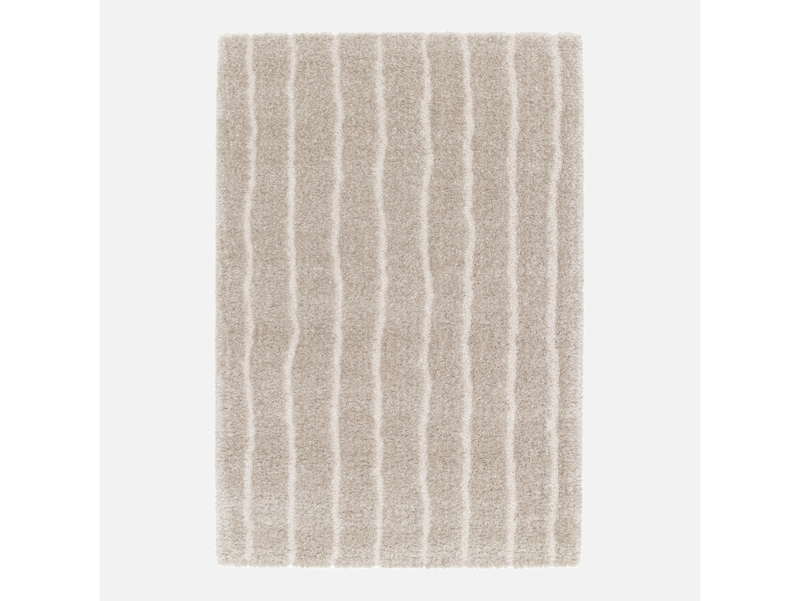 Tapete Interior Padrão Linear Taupe