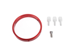 Guiding Scope Ring Kit Aluminum Alloy 6 Hole 80mm Finder Scope Ring With M6 Screws 1/4 Inch Screw Hole For Telescope Tube Diameter 60 To 80mm Red LAXISCREED