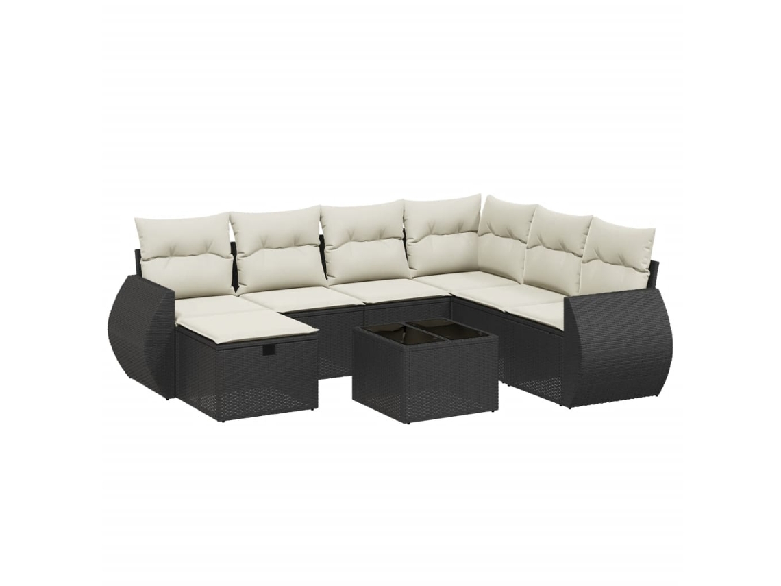 Garden Sofa Set, Garden Sofa Sets Vidaxl Preto Rattan / Vime (n/a)