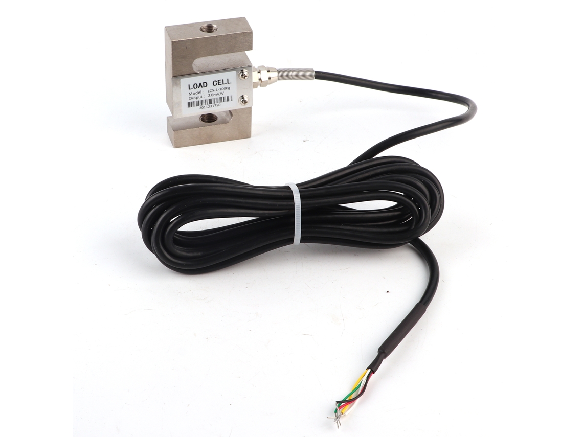 Sensor de Carga Tipo S Con Cable de Conexión para Pesaje Preciso 100kg Célula de Carga Electrónica