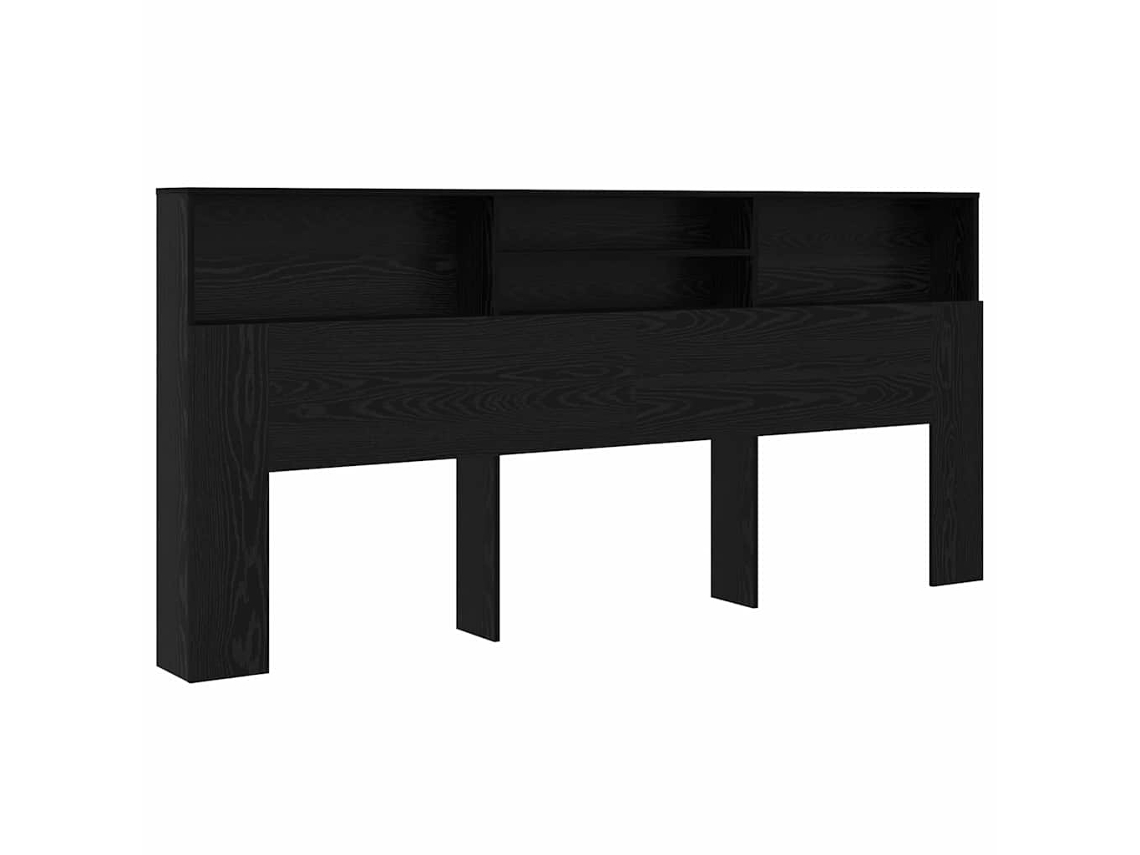 Cabeceira com Armário Carvalho Preto 220x19x101,5 cm MAISON EXCLUSIVE