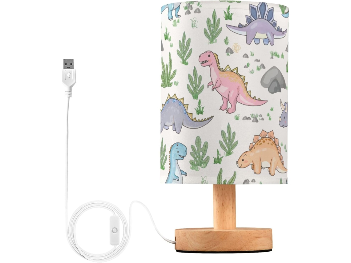 Abajur De Cabeceira Em Formato Dinossauro Com Porta Usb, Sem Necessidade De Lâmpada, Luz Led Quente Para Quarto, Sala De